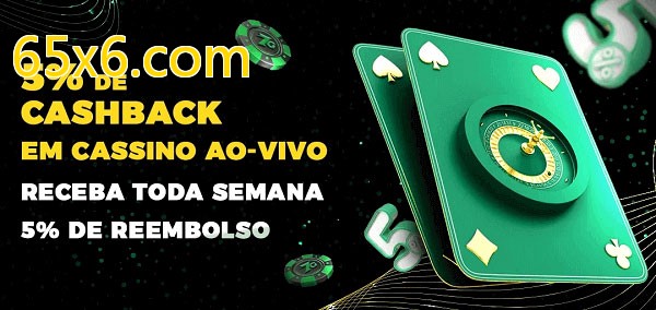 Promoções do cassino ao Vivo 65x6.com